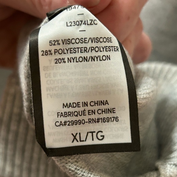 LazyPants Soft Knit Hoodie XL Grey Soft Cozy Lounge Pullover NWT Relaxed Fit - Picture 6 of 7